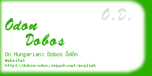 odon dobos business card